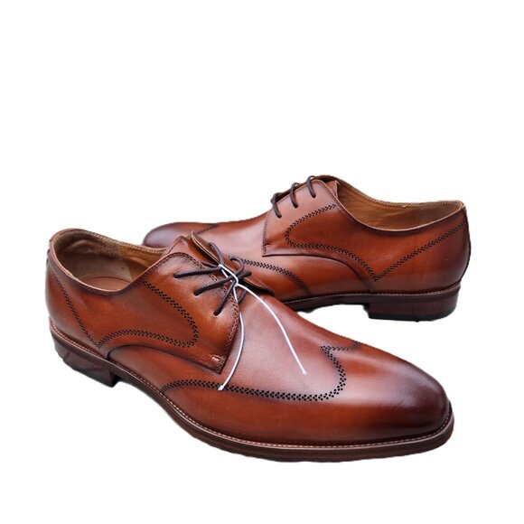 Lord & Taylor Lafayette Luxury Styles Leather Wingtip Oxfords 11 - Picture 9 of 13